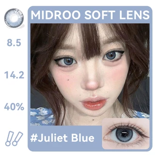 0.00-6.00 Midroo คอนแทคเลนส์ เลนส์ค่าสายตาสั้น snowflake เลนส์น่ารักๆ Juliet Contact Lens รายเดือน