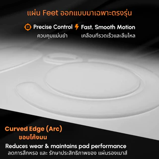 เมาส์ฟีท ESPTIGER Tiger ICE V2 สำหรับ Razer Viper V3 Pro Mouse Feet Skates PTFE ลื่นพิเศษ ขอบโค้ง 2.5D [พร้อมส่ง]