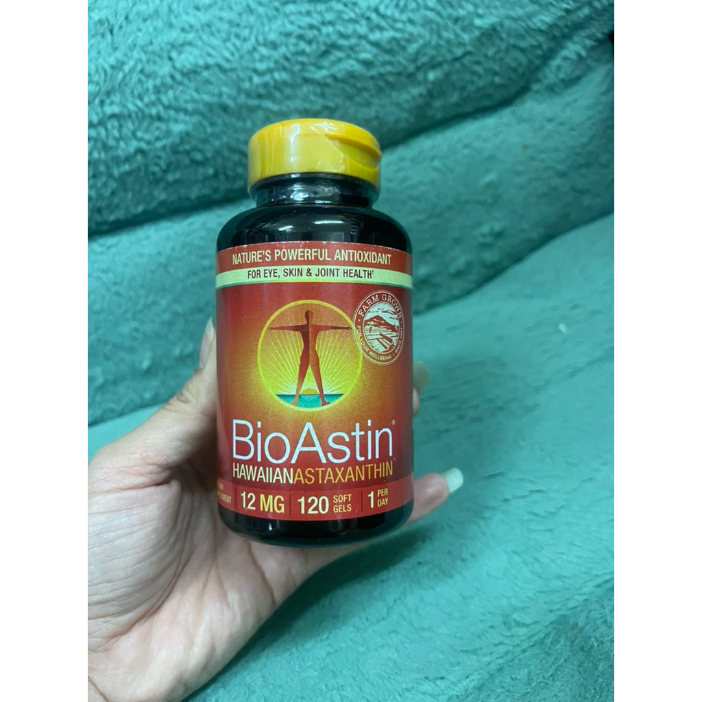 Bioastin Astaxanthin 12 mg. 120 เม็ด ของแท้ล็อตใหม่ ไม่มีแผงกระดาษ