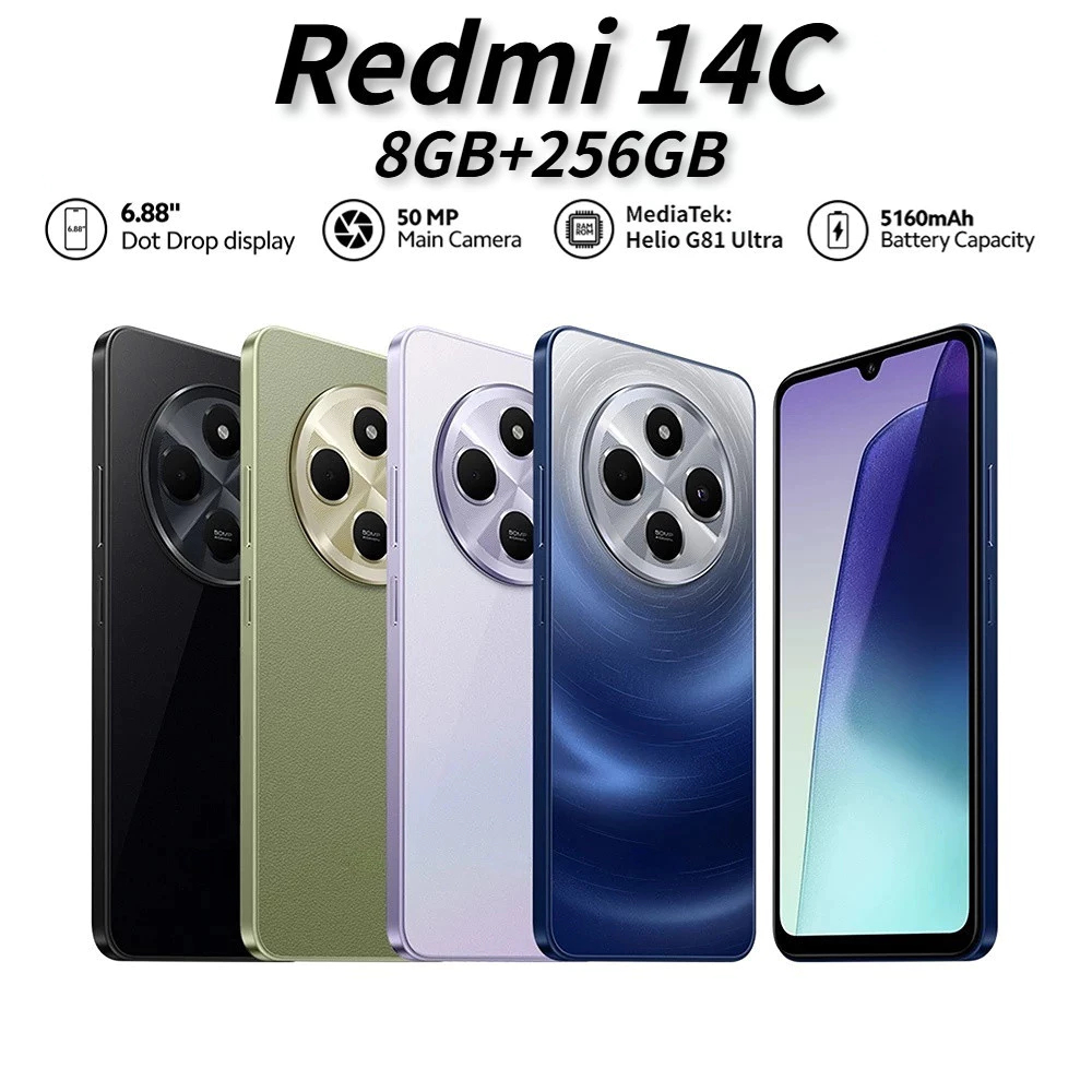 Xiaomi Redmi 14C (8+256GB) | จอใหญ่ 6.88" LCD | แบต 5,160mAh+ชาร์จเร็ว 18W | สินค้าใหม่ล่าสุด