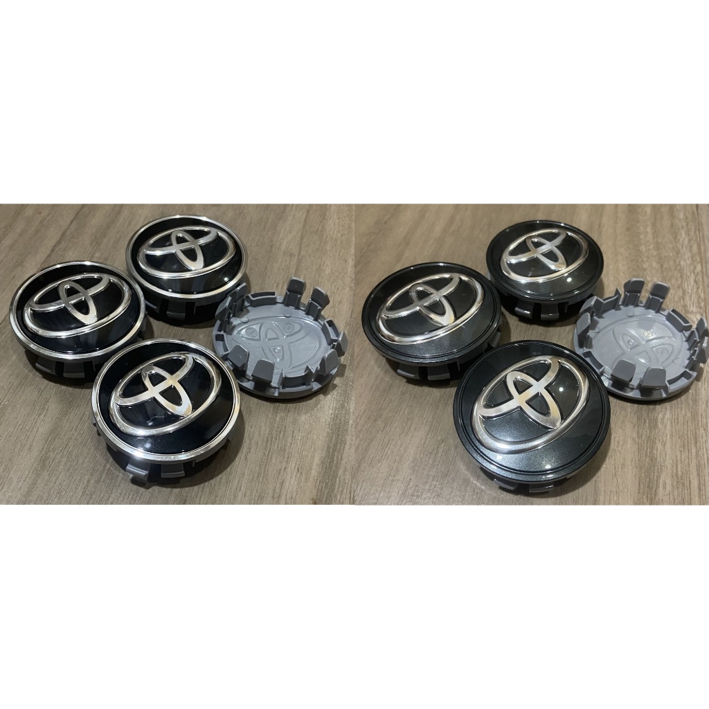 ใหม่แท้ 4 ดำ/เทา ฝาครอบดุมล้อ TOYOTA Camry Vigo แคมรี่ วีโก้ รีโว่ REVO CHR ฝาครอบล้อ ฝาแม็ก ฝาล้อแม็ก อัลพาร์ด Alphard