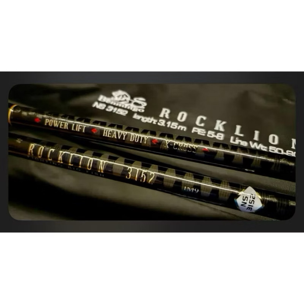 Benmingo รุ่น ROCKLION 3152/1202 IM9 คันกระชาก คันสปิ้น แบงค์กราไฟต์ ลายSuper X-CROSS