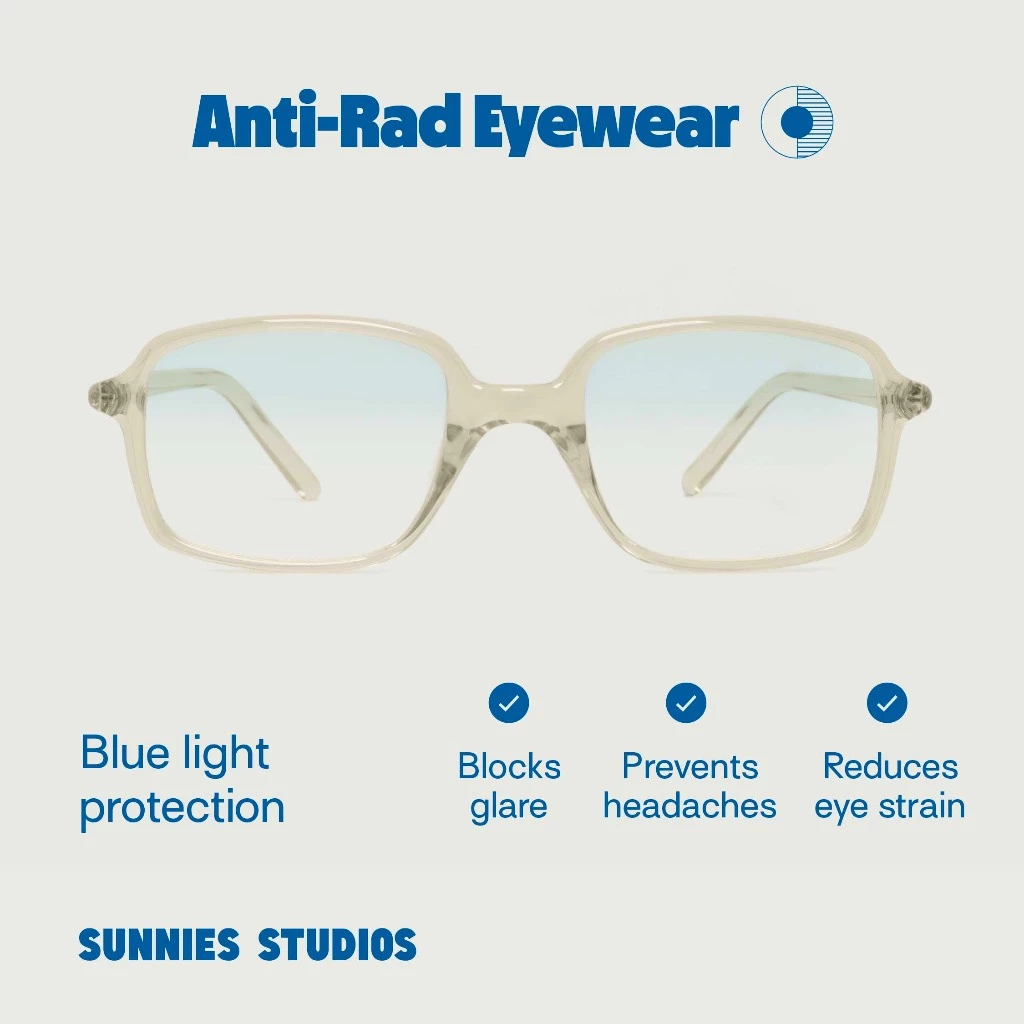 Sunnies Studios Anti-Rad Eyewear Spencer (แว่นตากันกรองแสงสีฟ้า ไม่มีค่าสายตา สำหรับยูนิเซ็กส์)