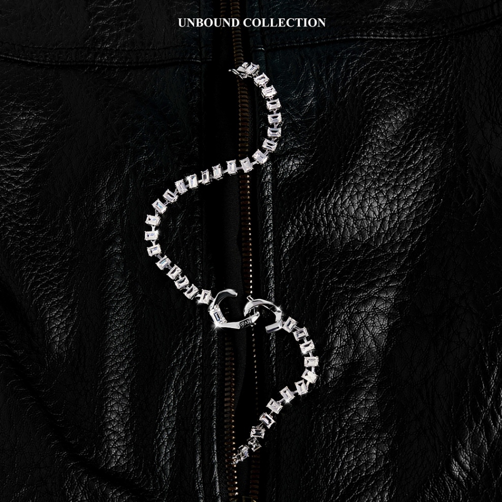 SWAN - Unbound Necklace สร้อยคอเงินแท้ ฝังเพชรคิวบิกเซอร์โคเนีย สร้อยที่ใส่ได้ทุกวัน Match