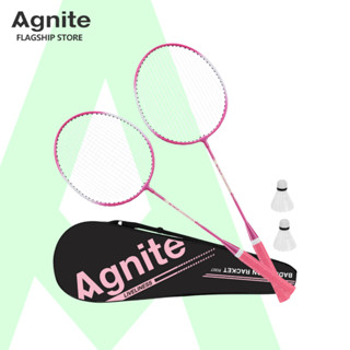 [ของขวัญฟรี] Agnite ไม้แบดมินตัน พร้อมกระเป๋าพกพา ไม้แบด น้ำ…