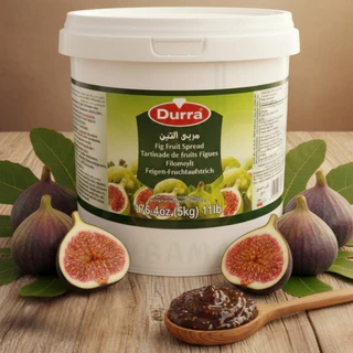 [กระป๋องใหญ่] Durra แยมผลไม้ 5kg Fruit Spread มี 4รส สตรอเบอร์รี่/ส้ม/มะเดื่อ/แอปริคอต แยมฮาลาล นำเข้า ทำเบเกอรี่ ไส้ขนม