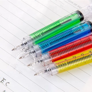 💉ปากกาลูกลื่นทรงเข็มฉีดยา🌈✍ ลูกลื่นไส้น้ำเงิน 🎲สุ่มสี✔️พร้อมส่งในไทย ของขวัญ ของชำร่วย ปากกาแบบกด