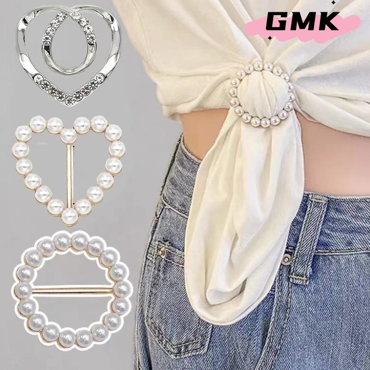 แหวนจั๊มชายเสื้อ ห่วงเข็มกลัด แบบไร้เข็ม มัดปลายเสื้อ เข้ารูปเสื้อ ห่วงผูกผ้าพันคอ brooch G3209