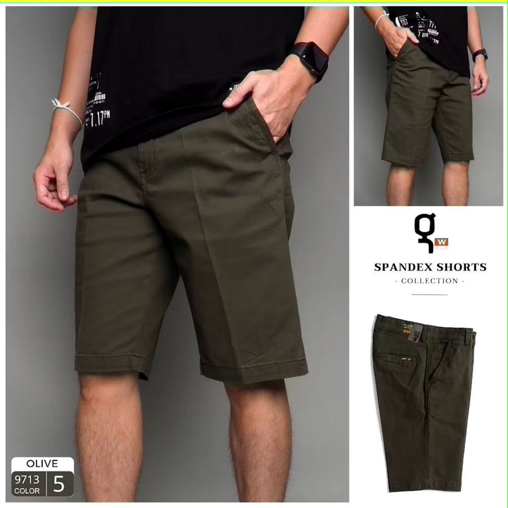SPANDEX SHORTS กางเกงขาสั้นผู้ชาย คอตตอนผ้ายืด l ➒➐❶➌