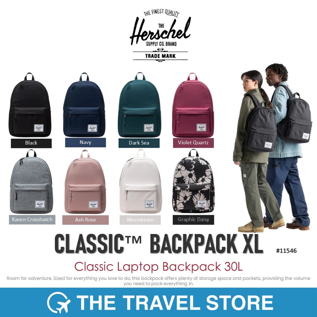 Herschel Supply CLASSIC™ BACKPACK XL - 30L (11546) กระเป๋าเป้ สะพายหลัง รองรับโน๊ตบุ๊ค 15-16 นิ้ว