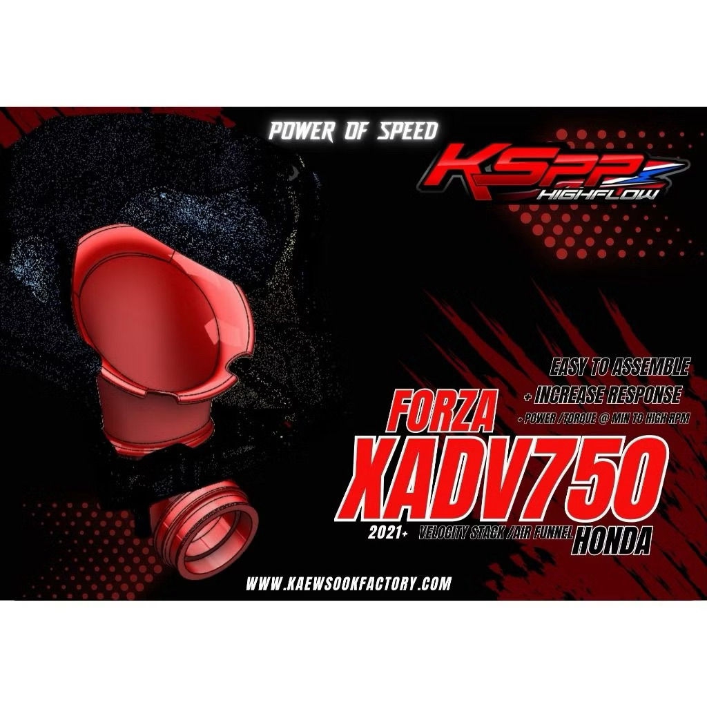 Kspp ปากแตร XADV750 Forza750 ปี2017-2020และปี2021+ Intake เพิ่มแรงม้า แรง แรงขึ้น บิดติดมือ ปลายไหล ท้ายพายุ รับประกัน