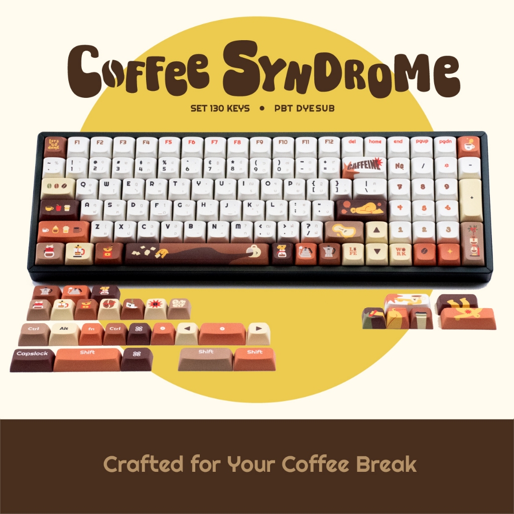 Coffee Syndrome Pimdit Keycap Collection (กาแฟซินโดรม)