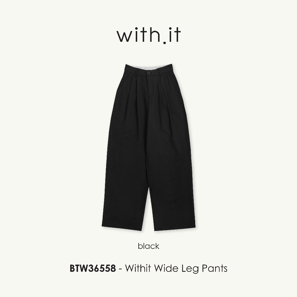 Withit Wide Leg Pants กางเกงทำงานขายาว - BTW36558