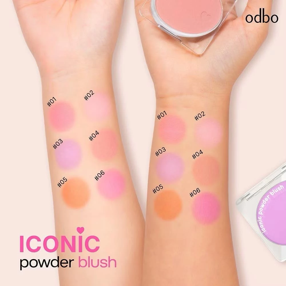 ODBO Iconic Powder Blush OD1325 บลัชออนเนื้อฝุ่น 4.2g thumbnail 3