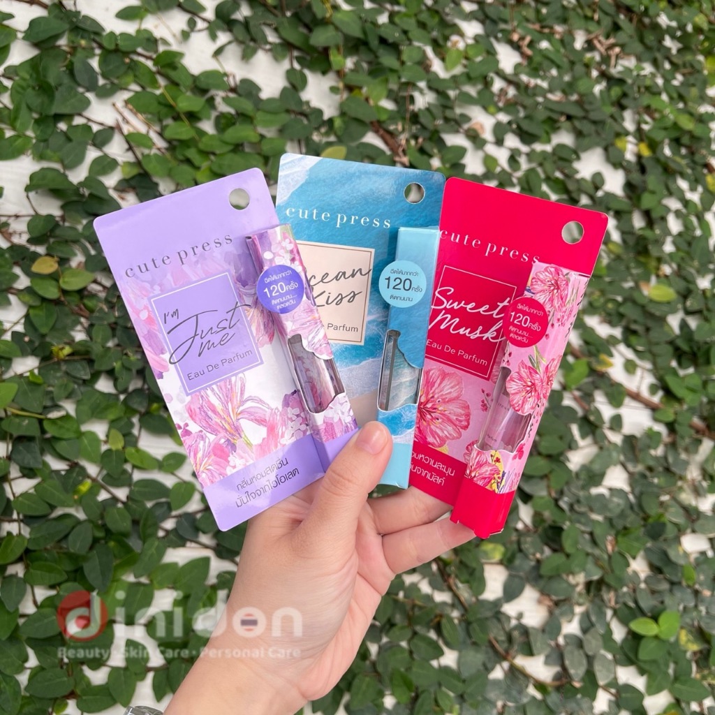 ((dinidon shop)) Cute Press Eau De Parfum 4.5 ml. #Ocean Kiss #It's Just Me #Sweet Musk