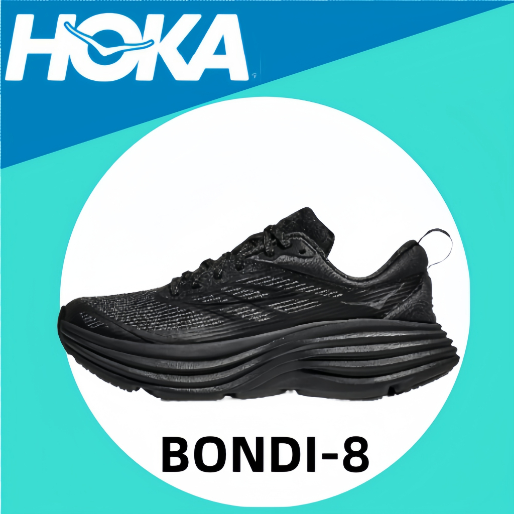 🔥100 % เป็นของแท้ 🔥 HOKA ONE ONE Bondi 8  1155391-BBLC Casual shoes Running shoes Sports shoes