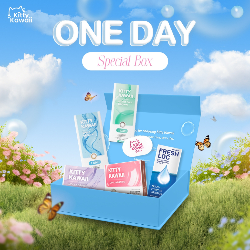 (New Set) Kitty Kawaii Contact Lens : 1Day Special Box