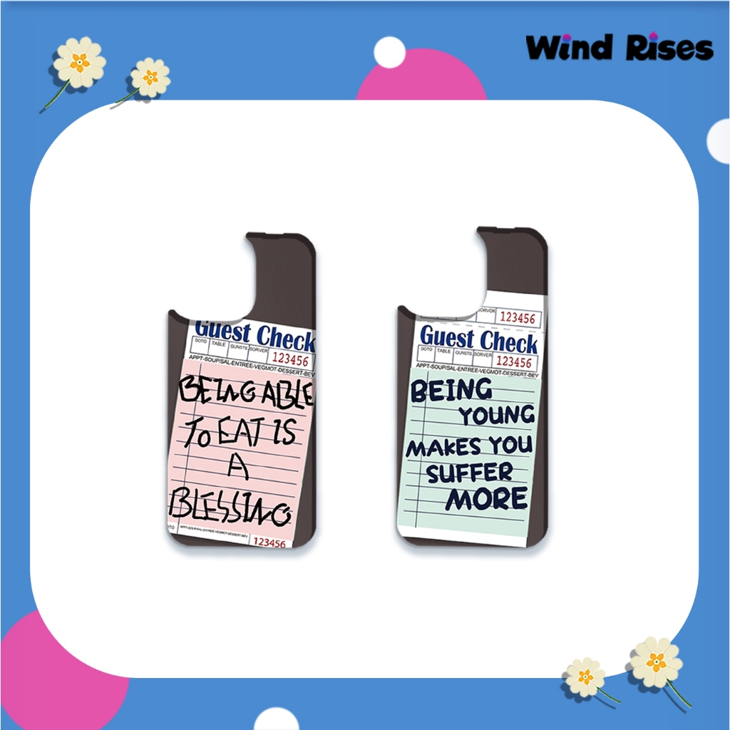 แผ่นแม่เหล็ก ถอดเปลี่ยนลายได้ สำหรับเคสโทรศัพท์ iPhone Wind Rises ลาย Guest Check เท่านั้น