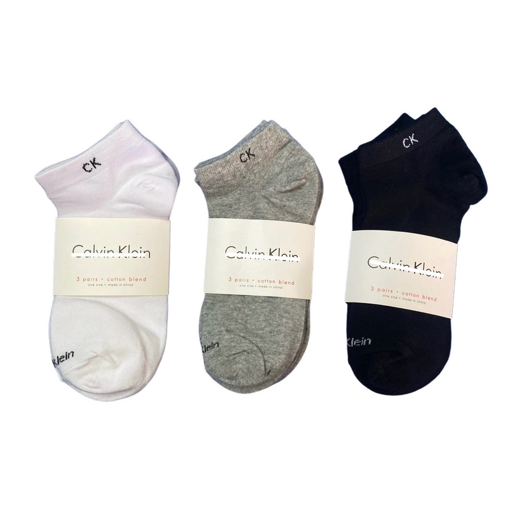 พร้อมส่ง ถุงเท้า CK ข้อสั้น เนื้อผ้าดีนุ่มมาก ใส่สบายระบายอากาศ size.35-42 มีสี ขาว-ดำ-เทา