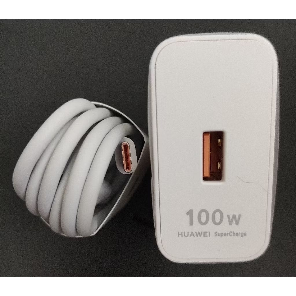 ** ADAPTER 100W + USB C 6A (120W) ** HUAWEI จ่ายไฟตรงสเปค ADAPTER ขาแบน (NO PACKAGE)