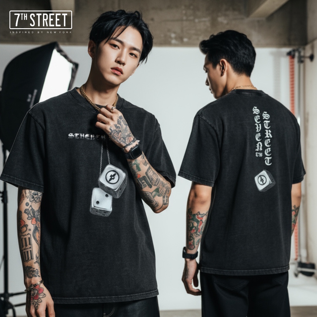 7th Street เสื้อยืดแบบโอเวอไซส์  แนว Vintage (Oversize) รุ่น V-SSD002