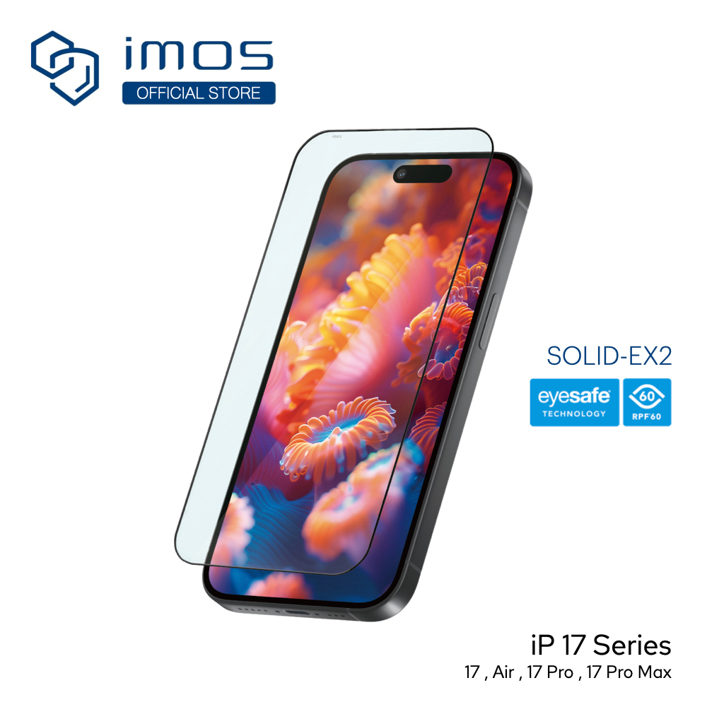 IMOS ฟิล์มกันรอย 3D Bluelight Screen Protector ใช้สำหรับ  iPhone 17 Pro Max ปกป้องดวงตาจากแสงสีฟ้า
