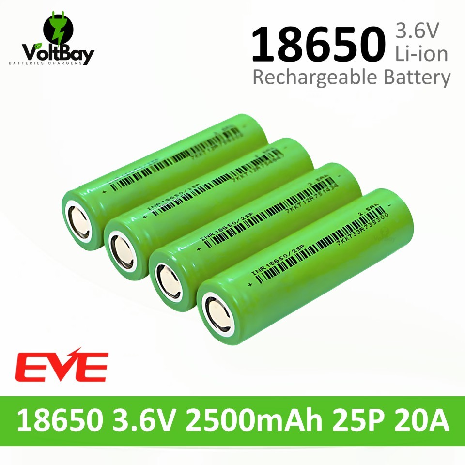 EVE ถ่านชาร์จ 25P 18650 3.6V 2500mAh  12C