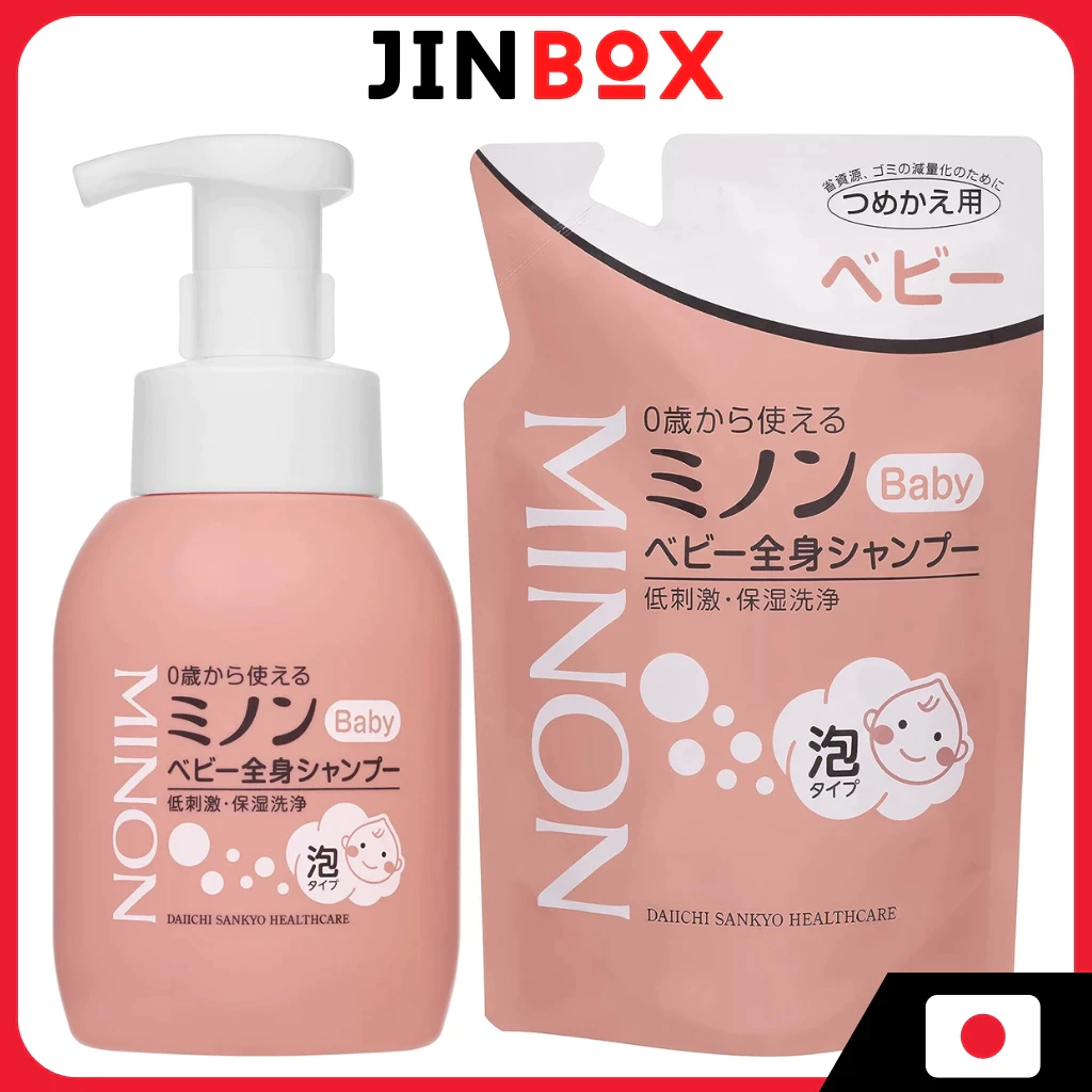 [ส่งตรงจากประเทศญี่ปุ่น] MINON Baby Whole Body Shampoo ขวด 350มล./ เติม 300มล. - สำหรับทารกตั้งแต่ 1