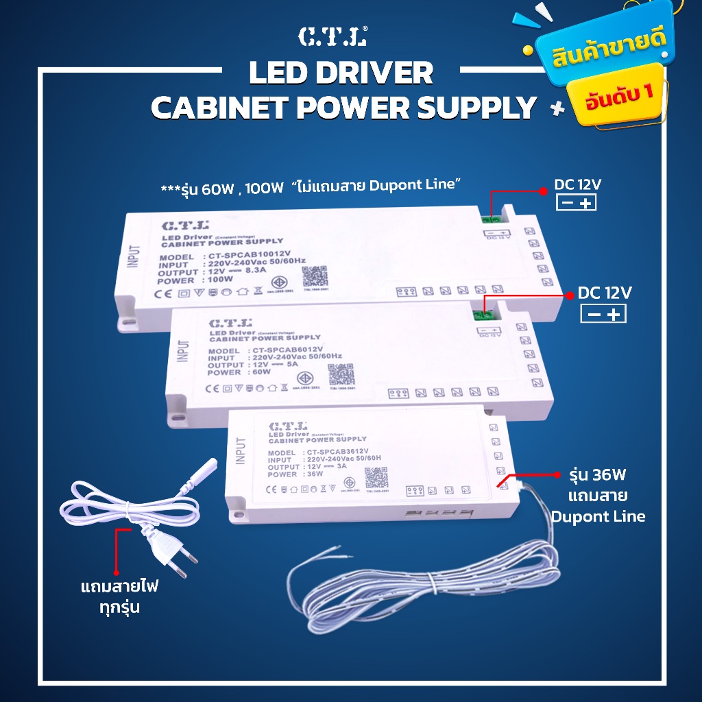LED แหล่งจ่ายไฟ กล่องแปลงไฟ ใช้งานง่าย ต่อกับสายไฟเส้น ไฟตกแต่ง