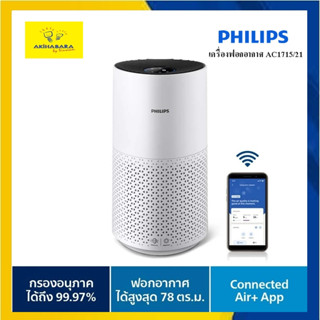 PHILIPS Air Purifier เครื่องฟอกอากาศ AC1715/21 สำหรับห้องขนา…