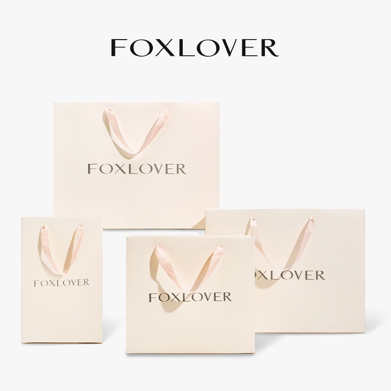 FOXLOVER ถุงของขวัญสีชมพู เรียบง่าย ระดับพรีเมียม