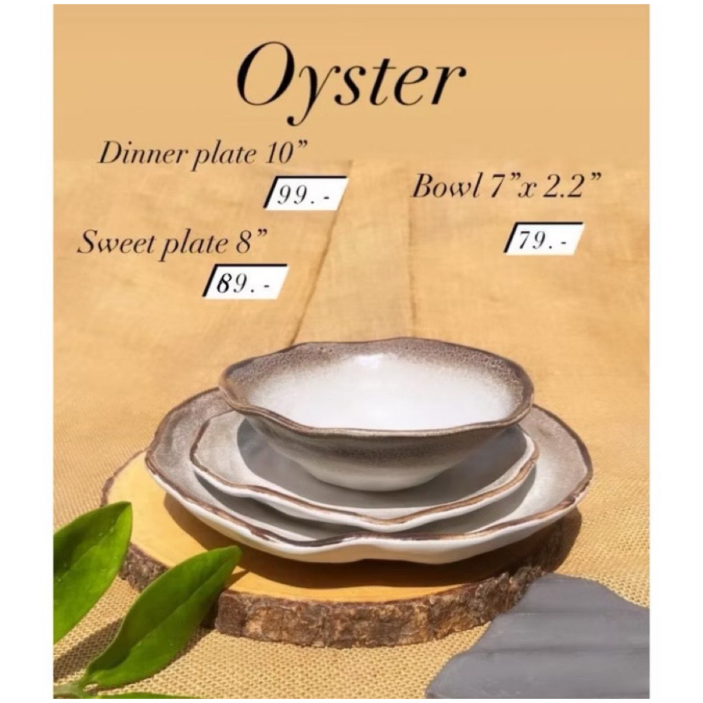 ชุดจานชามเซรามิครุ่นOyster