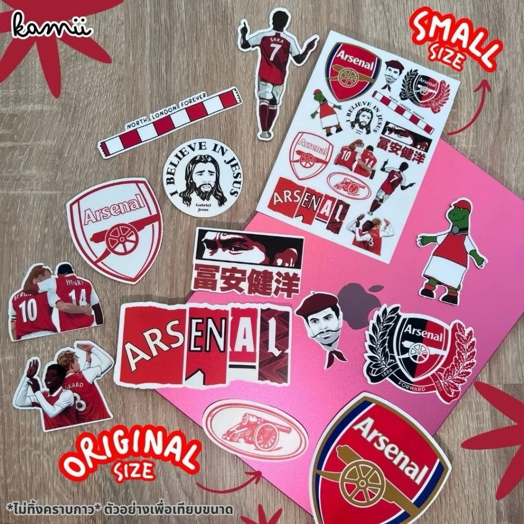 Arsenal - สติกเกอร์ Arsenal เคลือบกันน้ำ | สติกเกอร์อาร์เซน่อล (fanmade)