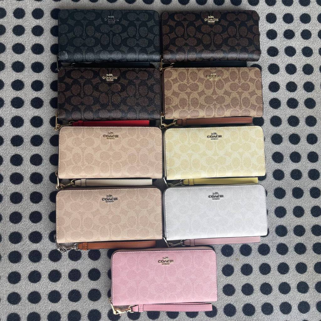 กระเป๋าสตางค์ C4452 C✩ach LONG ZIP AROUND WALLET cw778 CW947