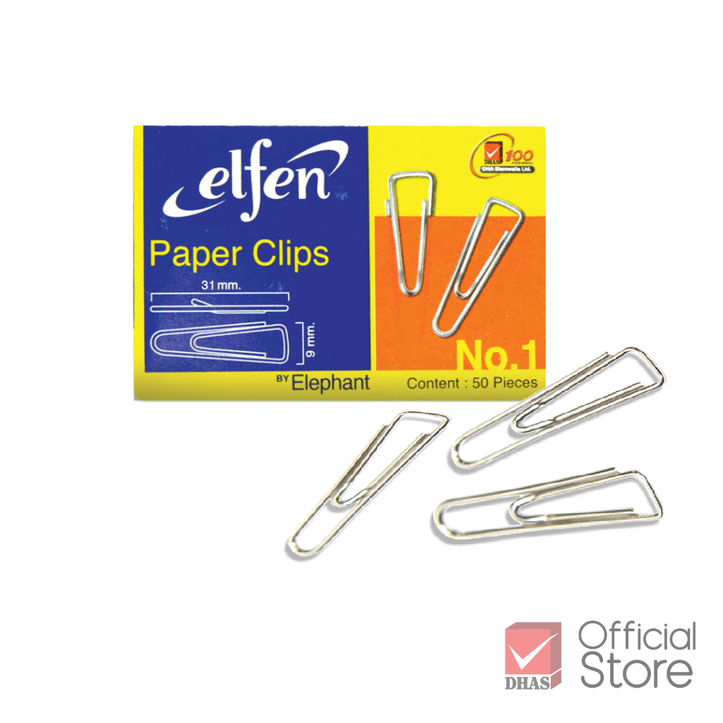 Elfen ลวดเสียบกระดาษ แบบเหลี่ยม No.1 31 มม. จำนวน 1 กล่อง