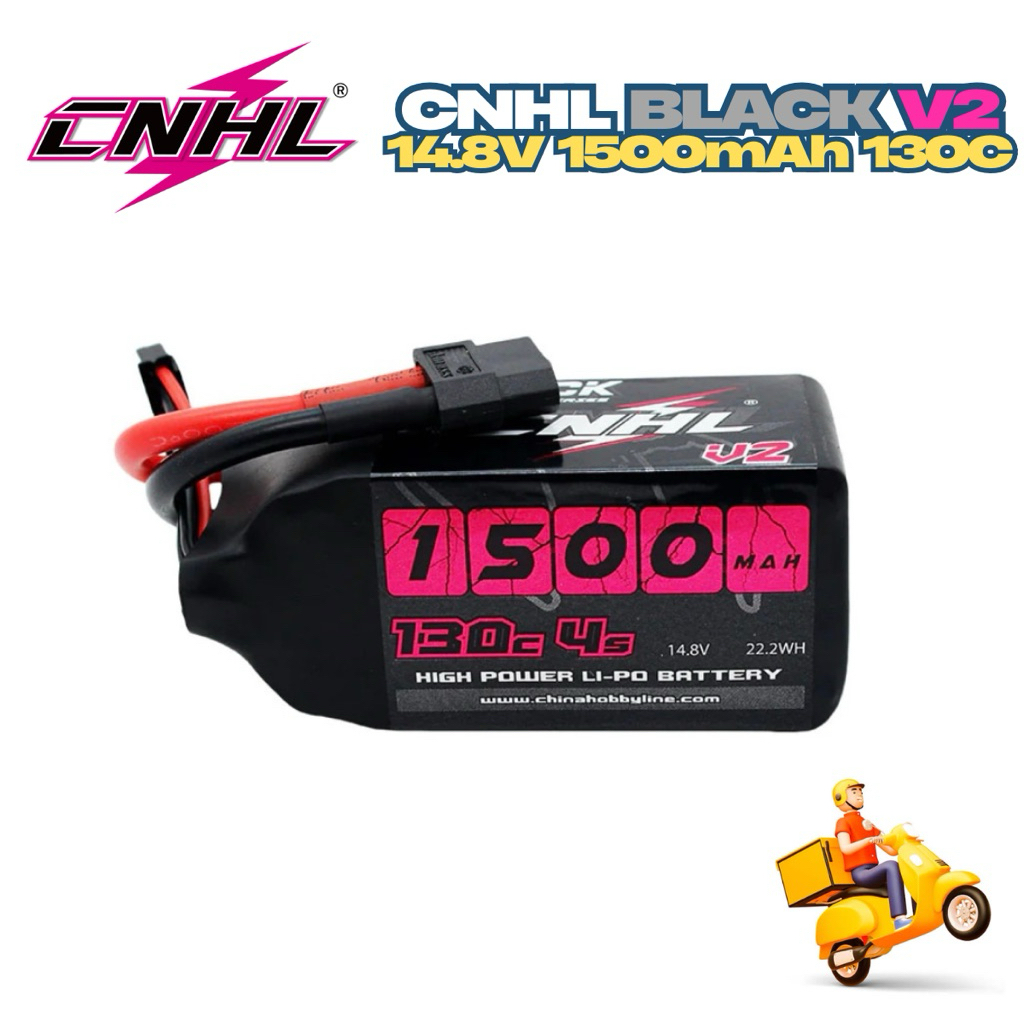 ⭐️CNHL 4S 14.8V 1500mAh 130C (XT60) V2.0 Black Series⚡️🏆