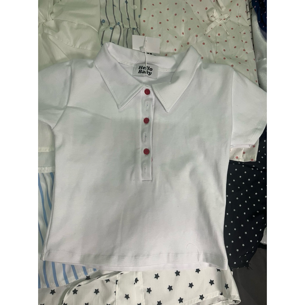 เสื้อครอป hello baby