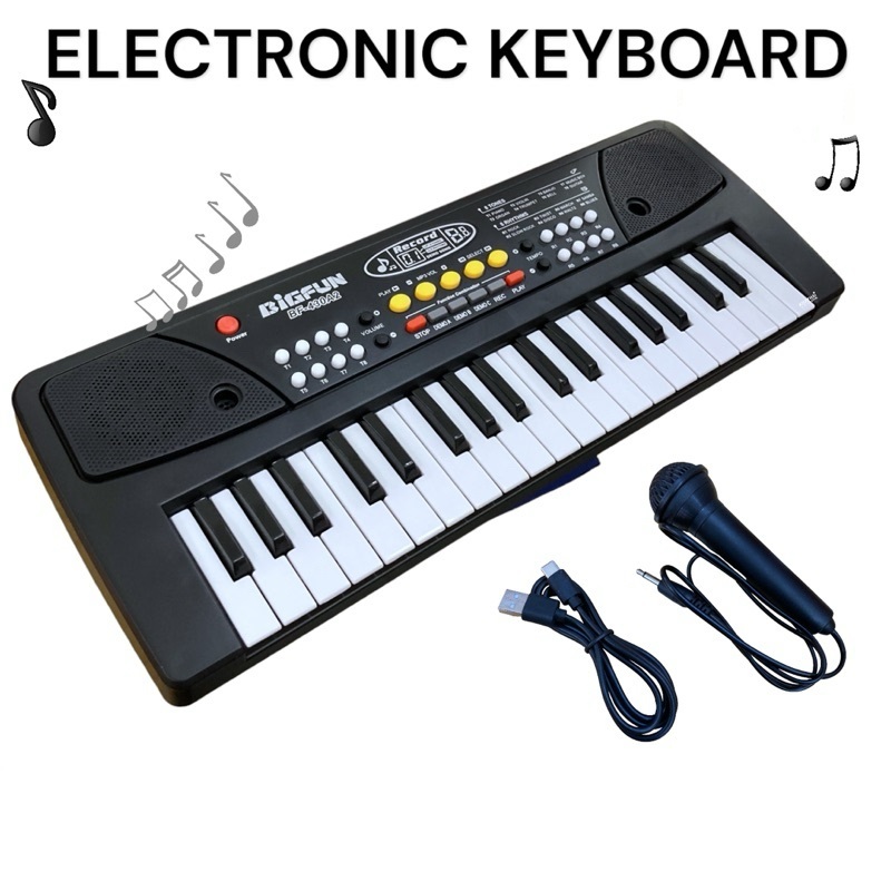 เครื่องเล่นอิเลคโทนไฟฟ้าElectronic Keyboard Organ 37 Keys  6 Demos / 8 Tones มีไมค์