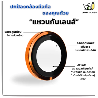 ฟิล์มกันเลนส์กล้อง แบบวงแหวน AF+AR รุ่น iPhone 17, 17 Pro Max, Air, 17 Pro, 16e, 16 Plus, 15, 15 Plus, 14 Plus, 13 Mini