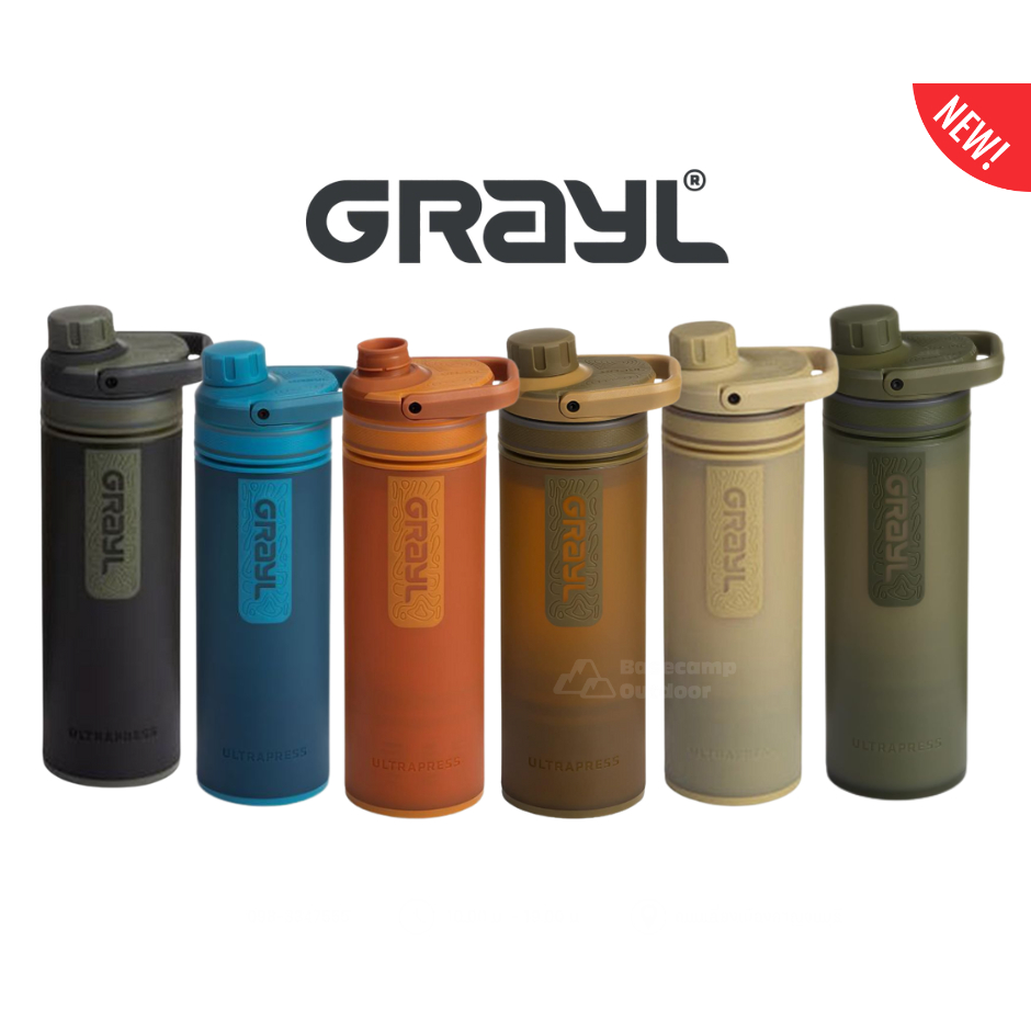 Grayl กระบอกกรองน้ำขนาด/ไส้กรอง 16.9 Oz กะทัดรัด ใช้งานง่าย พกพาสะดวก เหมาะสำหรับนักเดินป่า