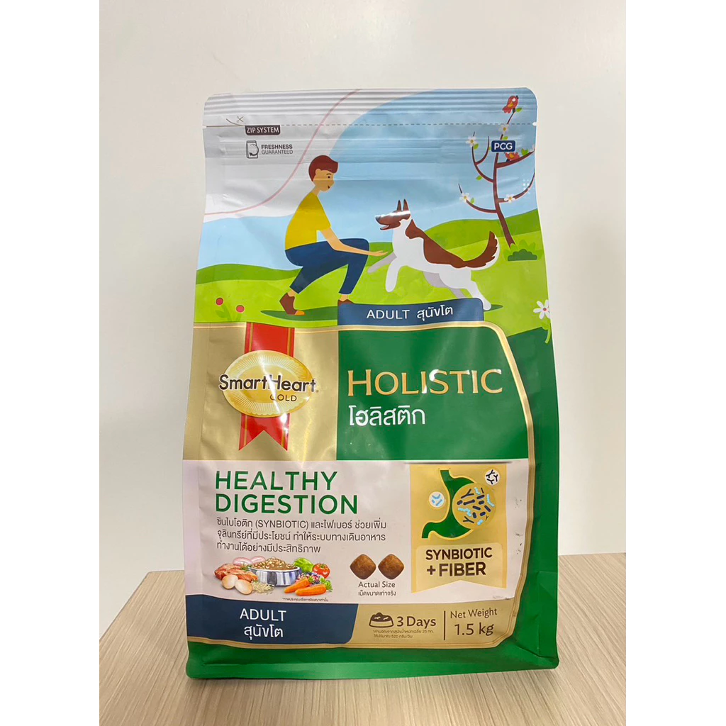 (สูตรใหม่)SmartHeart Gold Holistic ช่วยลดคราบน้ำตา มีซินไบโอติก ขนาด 1.5 KG.