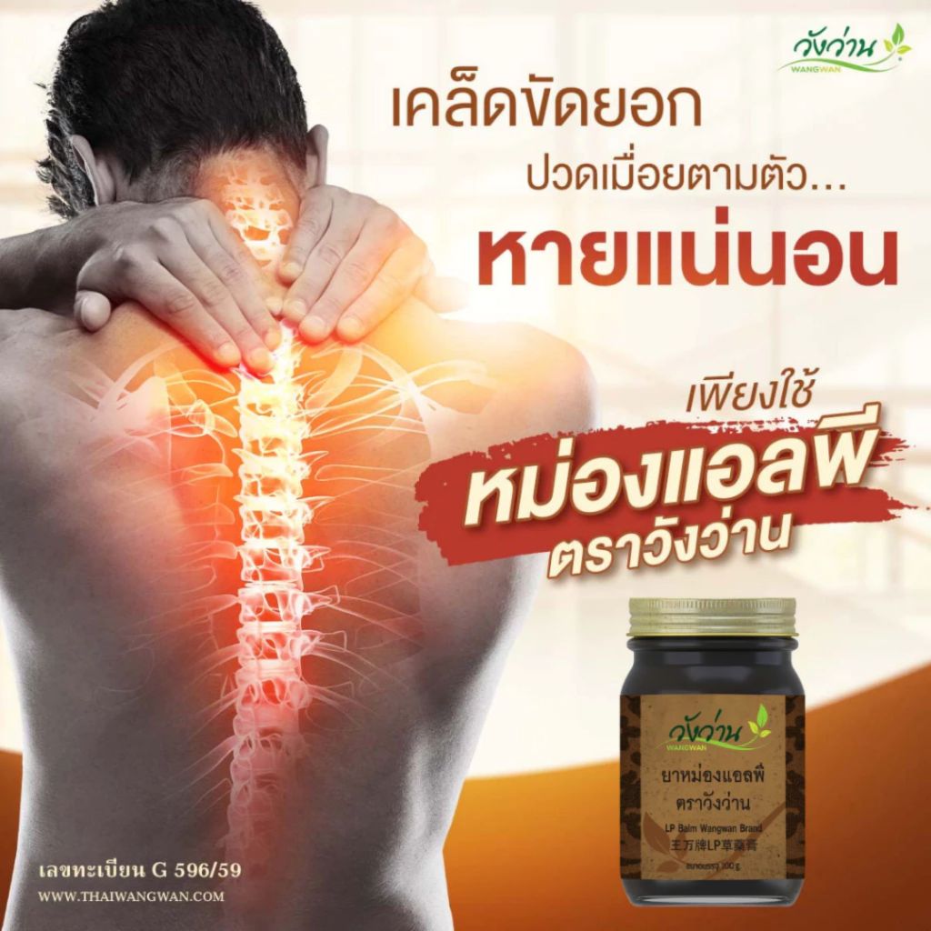 [แพ็ค 6 ขวด] Wangwan LP Balm ยาหม่องแอลพี ตราวังว่าน  เปลี่ยนชื่อมาจาก ยาหม่องเลียงผา ขนาด 50 กรัม ราคา ถูกที่สุด ดีลบีเคเค แกลเลอรีภาพที่ 5