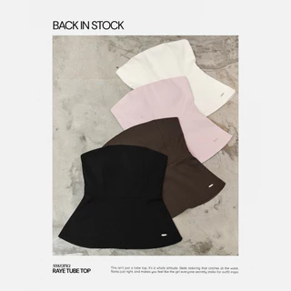 Swana.ss - Raye tube top XS-XL (แค่เสื้อ) 🌷🎀 เสื้อเกาะอกสีพื้น ใส่ง่ายแมทช์ง่าย