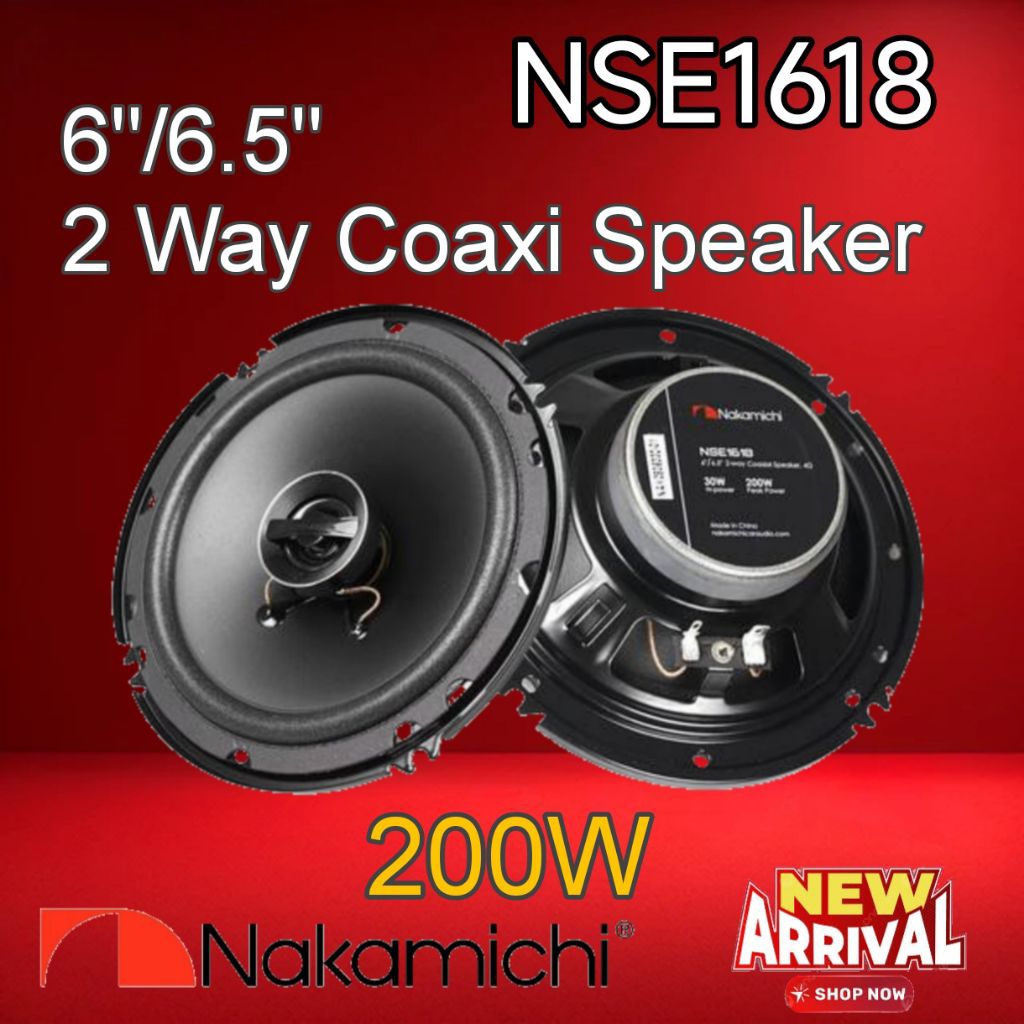 NAKAMICHI NSE-1618 ลำโพงรถยนต์ 6.5" แบบแกนร่วม ยี่ห้อที่คุ้นเคย สัญชาติ🇯🇵