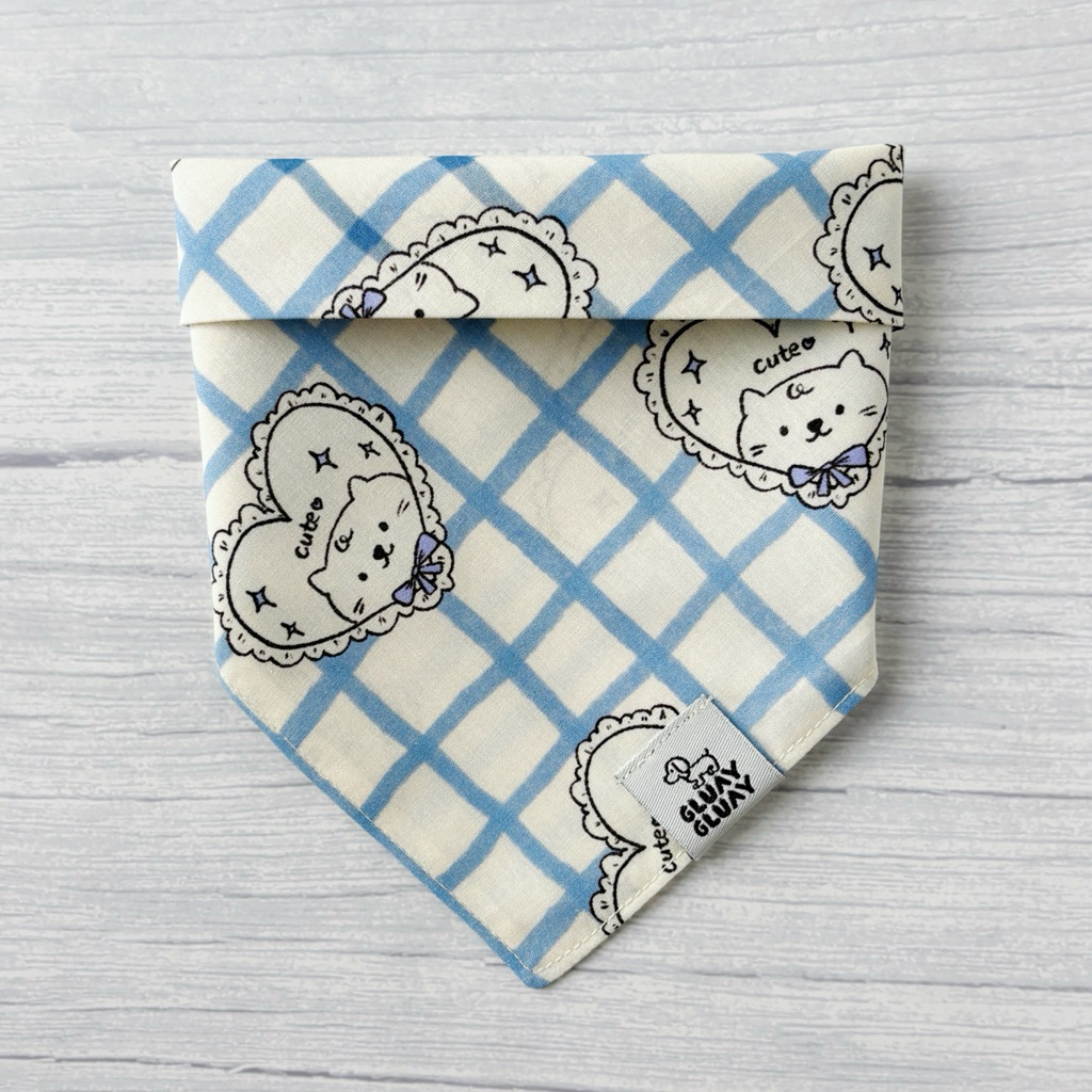 GLUAY GLUAY - ผ้าพันคอหมาแมว ผ้าพันคอสัตว์เลี้ยง - Cute plaid