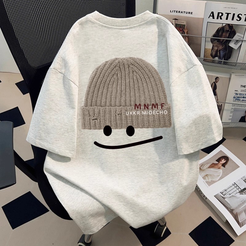 【สาวอวบ】✨ เสื้อยืด  แขนสั้น ใส่สบาย เสื้อยืดคอกลม แฟชั่นเกาหลี ลายการ์ตูน  oversize