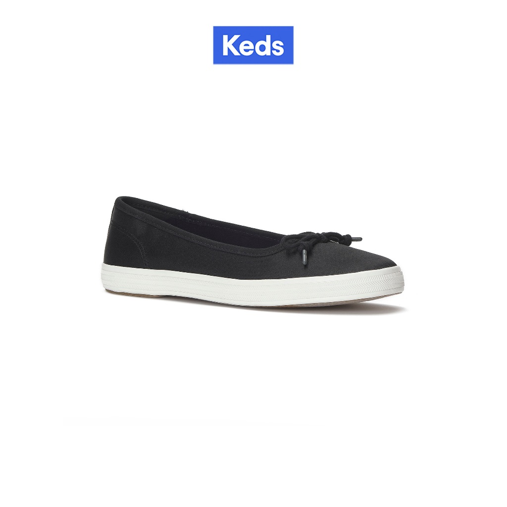 KEDS รองเท้าผ้าใบแบบสวม รุ่น MAISIE BALLET SATIN สีดำ ( KW-MAISIE-5-001 )