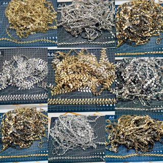 สังวาลย์ตกแต่งชุดดรัมเมเยอร์ ราคาต่อ1หลา สีเงิน สีทองอุปกรณ์ตกแต่งงานDIY ชุดไทย