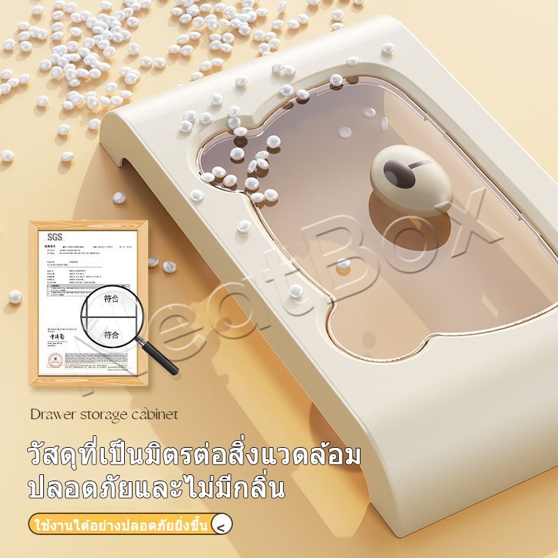 NeatBox ชั้นวางของอเนกประสงค์ ตู้เก็บของแคบลายน้องหมี พร้อมล้อเลื่อน+ที่จับ ลายน้องหมีน่ารัก กันน้ำ - รูปที่ 6