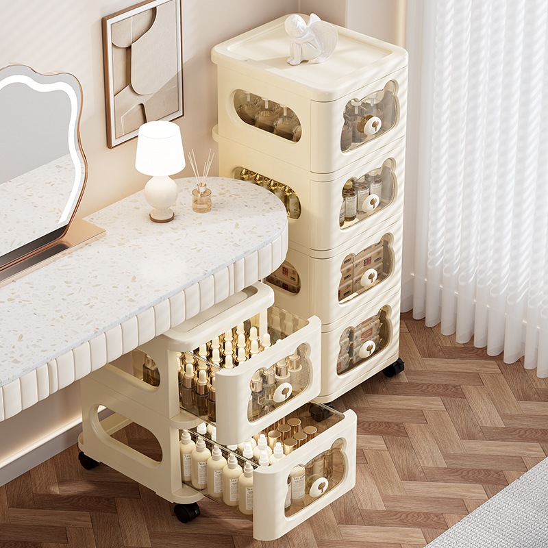 NeatBox ชั้นวางของอเนกประสงค์ ตู้เก็บของแคบลายน้องหมี พร้อมล้อเลื่อน+ที่จับ ลายน้องหมีน่ารัก กันน้ำ - รูปที่ 7